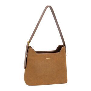 David Jones Two Tone Leather Shoulder Bag with Adjustable Strap
